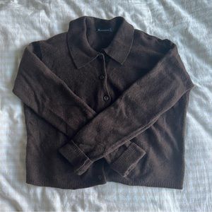Brandy Melville Elise Wool Sweater Brown